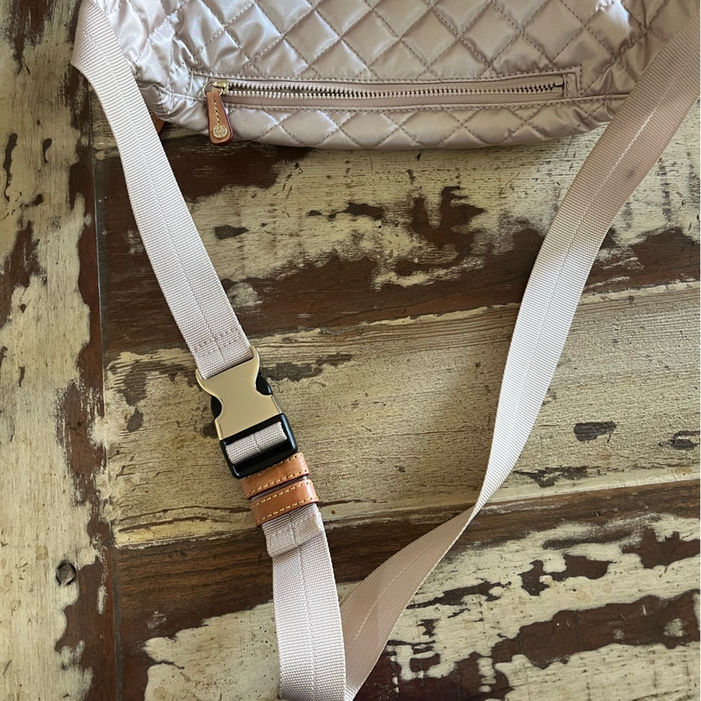 MZ Wallace Quilted Pale Rose Gold Metro Crossbody Belt Bag - Picture 6 of 7